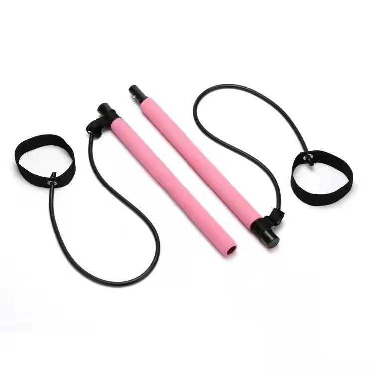 Pilates Bar Kit with Resistance Bands Exercise Fitness Equipment for Home Gym
