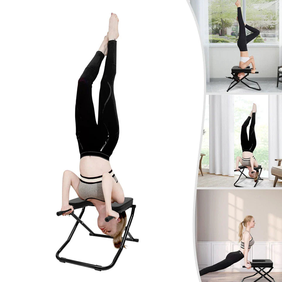 Yoga Headstand Bench Exercise Workout Fitness Training Chair Stand Equipment